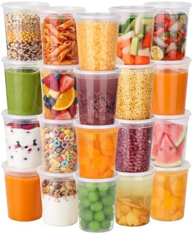 NESCCI 72 Sets (144-Piece) Deli Containers with Lids, 32oz X 72 Set Each by NESCCI