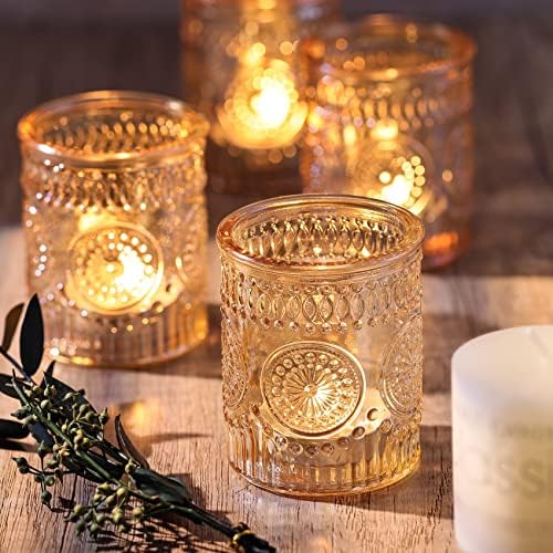 Gold Votive Candle Holders Set of 36- Glass Candle Holders Bulk - Image 4