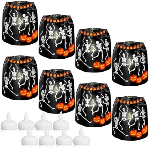 MODGY Luminary Lanterns Candle Holder Decorative Indoor Outdoor Decor, Lanterns for Wedding Centerpiece Decoration Outside Patio, with Flameless Floating LED Candles, RattleNShake Pack of 2 by MODGY