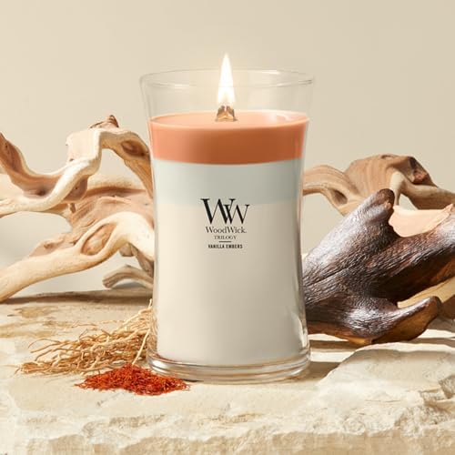 WoodWick Vanilla Embers Trilogy Tri-Scented Candle, Crackling Wick, 21.5oz - Image 2