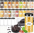 PeacePeo 16 OZ Plastic Jars with Lids, 24 Pack Clear Storage Containers by PeacePeo