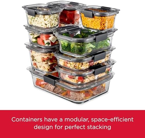 Rubbermaid Brilliance Glass Food Storage Containers, 8 Cup, Set of 2, BPA-Free, Leak-Proof, Clear - Image 5