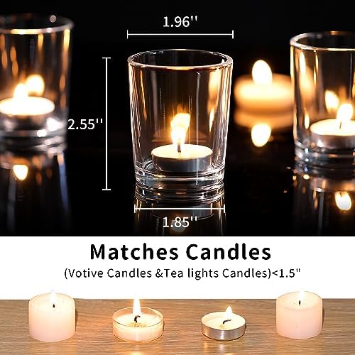 DARJEN 60 Pcs Votive Candle Holders Clear Tea Lights Candle Holder - Image 2