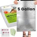 10pcs 5 Gallon Mylar Bags for Food Storage - 10 Mil Thick - Extra large bags 5 Gallon with Oxygen Absorbers 2500cc - Zipper Resealable Milar Bags - Bolsas Mylar 5 Galones by RELIABLEMYLARBAGSFORLONGTERMFOODSTORAGE