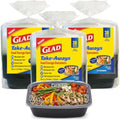 Glad Take-Aways 38 oz Food Storage Containers, 90 Pack, Snap-Seal Lids, Made in North America, Microwave, Freezer & Dishwasher Safe by GladTrashFoodStorage
