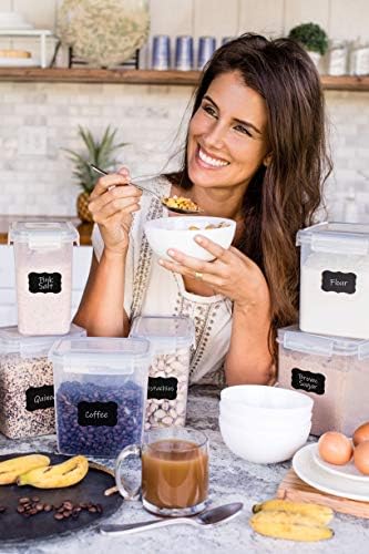Simply Gourmet Airtight Food Storage Containers with Lids – 6 Piece Assorted Size Kitchen Pantry Organization Set, BPA-Free Clear Plastic, Stackable Containers for Cereal, Flour, Sugar, Rice, Snacks - Image 5