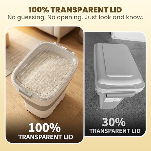 HOYTAMDAR 50Lbs Collapsible Rice Container,Airtight Food Storage container - Image 2