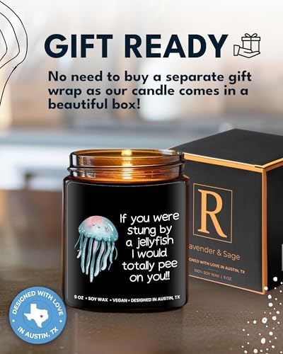 Funny Friendship Candle, If You were Stung by a Jellyfish, Funny Gifts for Friends Adult Humor, Best Friends Gifts for Friend Women Unique, Birthday, Christmas, Gift-Ready - Image 4