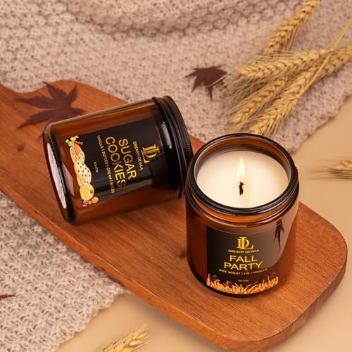 DL DREAMY DEWLA Fall Candle, Sugar Cookies Scented for Home, 7oz Soy Wax - Image 6