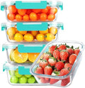 KOMUEE 30 oz 5 Pack Glass Meal Prep Containers with Lids, Green by KOMUEEUS