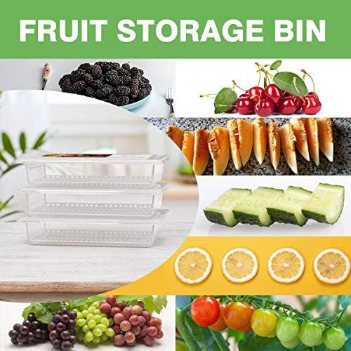 3 Pack 2.5L Fruit Storage Containers for Fridge with Water Drain Trays - Image 7