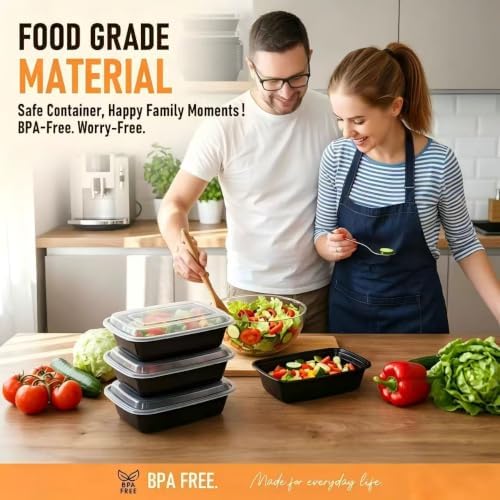 15 Pack Meal Prep Containers Reusable 32OZ, Leakproof To Go Containers - Image 3