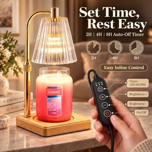 Marycele Candle Warmer Lamp with Timer Birthday Gifts for Women Home Decor - Image 3