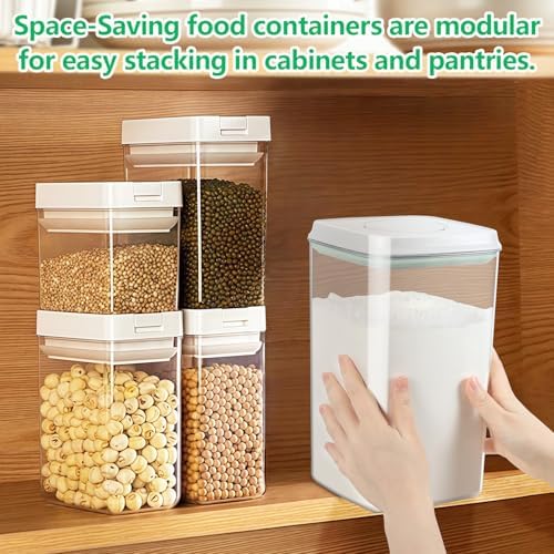4.2 Qt Airtight Flour Rice Storage Container with Pop-up Lid Sugar Holder - Image 6