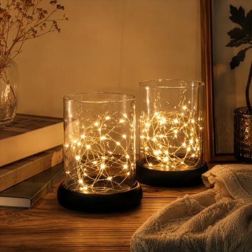 2 Pack Hurricane Candle Holders, Glass Cylinder Candleholder - Image 7