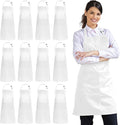 Syntus 12 Pack Bib Apron, Unisex Aprons Adjustable Waterdrop Resistant by Syntus