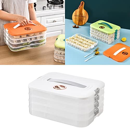 4-Layer Food Storage Containers with Lids Dumpling Storage Box - Image 5