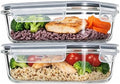 Vtopmart 2Pack 22oz Glass Storage Containers with Lids by Vtopmart