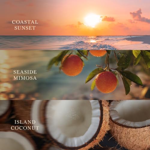 WoodWick Island Getaway Trilogy Tri-Scented Candle, Crackling Wick, 9.7oz - Image 3