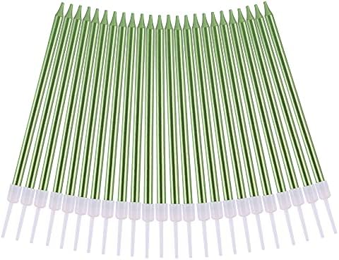 PHD CAKE 36-Count Green Long Thin Metallic Birthday Candles, Cake Candles, Birthday Parties, Wedding Decorations, Party Candles, Cake Decorations - Image 4