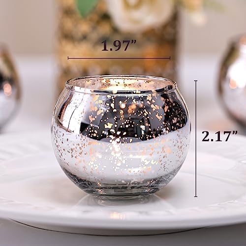 LETINE 36pcs Silver Votive Candle Holders - Elegant Mercury Glass Tea Light Candle Holder Set for Weddings, Holiday Season Decorations,Christmas Table Centerpieces - Image 2