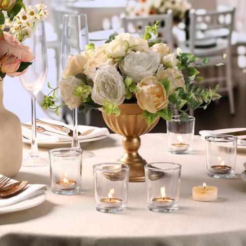 Letine 24-Pack Votive Candle Holders, Clear Glass Tea Light Holders Bulk - Image 5