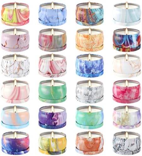WPONSZU Scented Candles Gifts Set 24 Pack Soy Wax Travel Tin Jar Candles for Home 2.5 OZ jar Candles for Mom for Christmas, Birthday, Thanksgiving, Mother's Day by WPONSZU