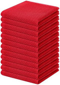 Homaxy 100% Cotton Waffle Weave Kitchen Dish Cloths 12-Pack, Red by Homaxy