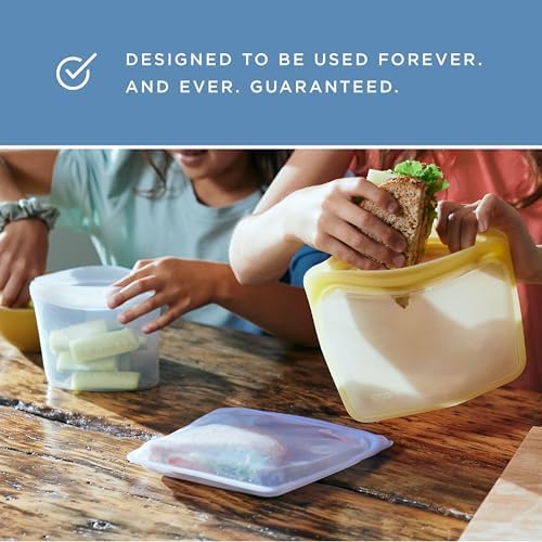 Stasher Premium Reusable Silicone Sandwich Bag, Deep Ocean, 28 oz - Image 6