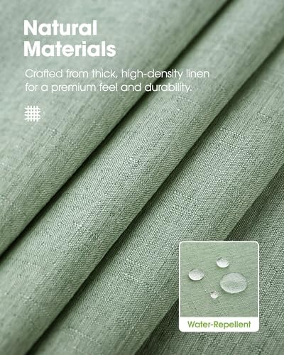 Pureegg Rectangle Linen Tablecloth Waterproof & Stain Resistant, Wrinkle-Free Table Cloth Adds Elegance and Protection, Ideal for Dining, Party, Wedding and Outdoor, 52 x 70 Inch, Sage Green - Image 3