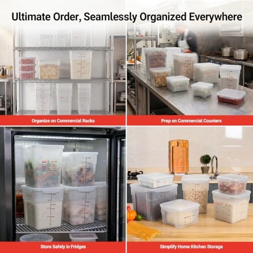 2 Pack 18 QT BPA-Free Translucent Polypropylene Airtight Food Storage Containers, Labeling Area, Stackable Bulk Storage for Flour, Rice, Sugar & Pet Food - Image 7