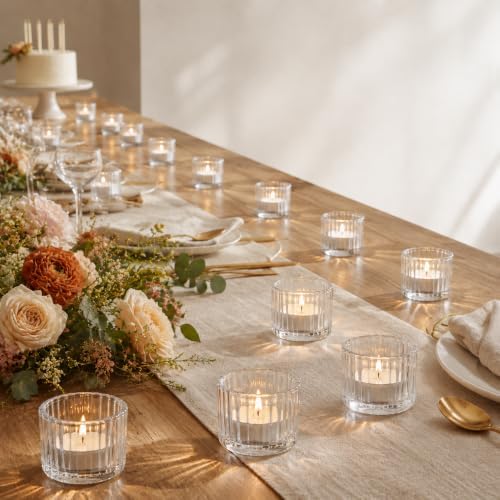 Clear Tea Light Candle Holders Set of 12,2"x 1.4" - Image 6