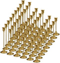 NLBTW 54 Pcs Brass Gold Candle Holder Bulks for Wedding Party Decor by NLBTW