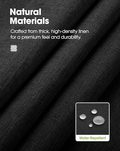 Pureegg Rectangle Linen Tablecloth Waterproof & Stain Resistant, Wrinkle-Free Table Cloth Adds Elegance and Protection, Ideal for Dining, Party, Wedding and Outdoor, 52 x 70 Inch, Black - Image 3