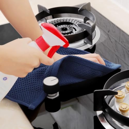 Homaxy 100% Cotton Waffle Weave Kitchen Dish Towels 4-Pack, Dark Navy - Image 5
