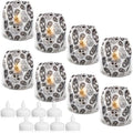 MODGY Luminary Lanterns Candle Holder Decorative Indoor Outdoor Decor, Lanterns for Wedding Centerpiece Decoration Outside Patio, with Flameless Floating LED Candles, Skoup Pack of 2 by MODGY