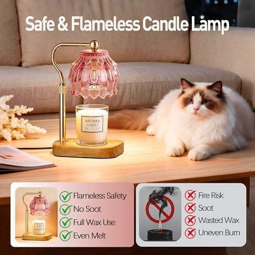 Candle Warmer Lamp with Timer - Flower Design Electric Wax Melting Wax Lamp for Jar Candles, Gift for Women, Mom, Christmas, Birthday,Home Decor - Image 5