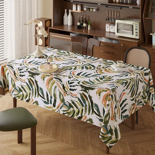 Rectangle Table Cloth,100% Waterproof Tablecloth Oil Proof Spill Proof Vinyl Table Cloth, Wipe Clean Plastic Table Cover for Dining, Camping, Indoor and Outdoor 54" x 84",Palm - Image 7