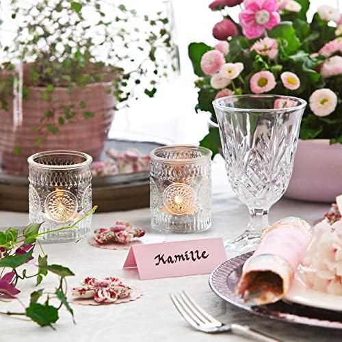 DEVI 24 Pcs Clear Glass Votive Candle Holders, Tealight Holders - Image 6