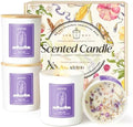 AOOVOO Lavender Candles Set for Women - 4 Pack Candles for Home Scented, Aromatherapy Candle with Crystals Inside, 20 oz 160 Hour Long Lasting, Birthday Gifts Mothers Day Candle for Women Mom by AOOVOO