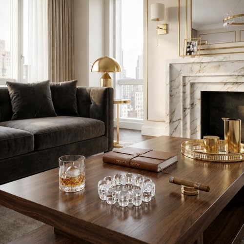 khtumeware Chic Clear Bubble Glass Candle Dish – Modern Clear Glass Candle Holder for Tealights & Diffusers, Decorative Tray for Home & Tabletop Decor（1 Pack） - Image 5