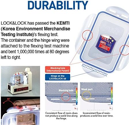 (Pack of 4) Lock & Lock Airtight Rectangular Food Storage Container 6 oz / 0.7-cup - Image 5