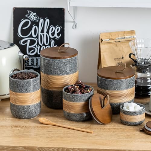 Miamolo Ceramic Coffee Container, Coffee Jar for Kitchen Counter Keep Fresh - Image 6
