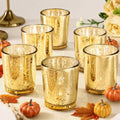 LETINE 6pcs Gold Votive Candle Holders – Tea Light Candles Holder & Standard Votive Size for Regular Votive Candles – Candle Holder for Home Decor, Garden Party Decorations, Engagement Table Decor by LETINE
