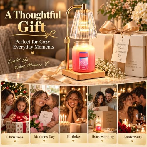 Marycele Candle Warmer Lamp with Timer Birthday Gifts for Women Home Decor - Image 5