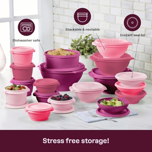 Tupperware Heritage 36-Piece Vintage Pink Set (18 Containers, 18 Lids) - Image 5