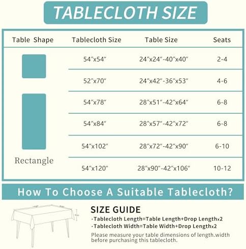Rectangle Table Cloth,100% Waterproof Tablecloth Oil Proof Spill Proof Vinyl Table Cloth, Wipe Clean Plastic Table Cover for Dining, Camping, Indoor and Outdoor 54" x 102",Magpie - Image 4