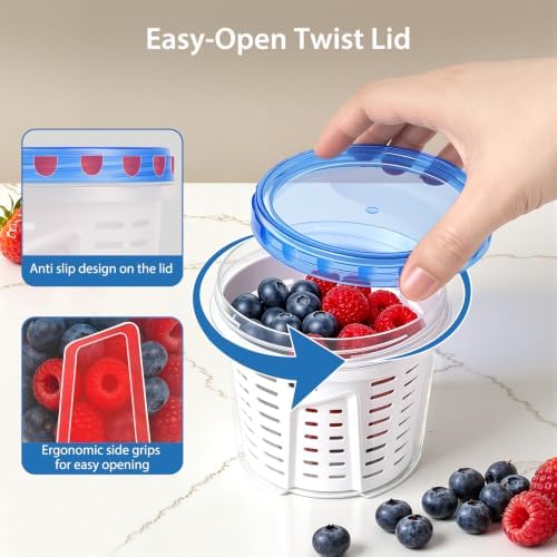 Freshmage 6-Pack 24oz Freezer Storage Containers with Twist Top Lids - Image 5