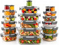 Razab 40 PC Glass Kitchen Storage Containers with Lids, Stackable Set by RazabHomeGoods