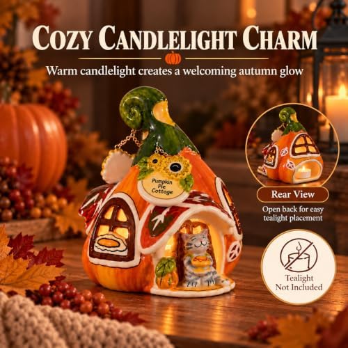 PUMPKIN COTTAGE CANDLE HOUSE - SMALL - Image 4